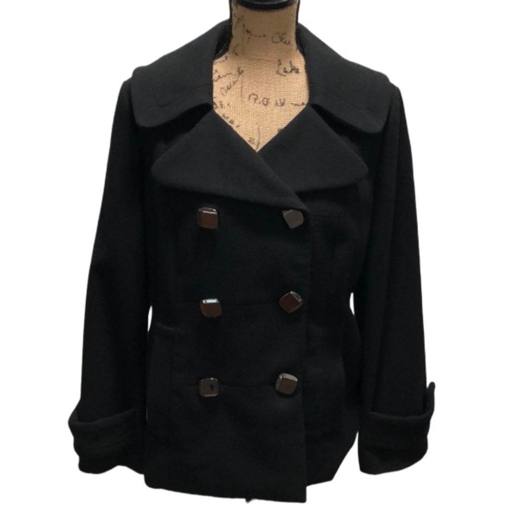 {Style & Co} Short Black Peacoat
